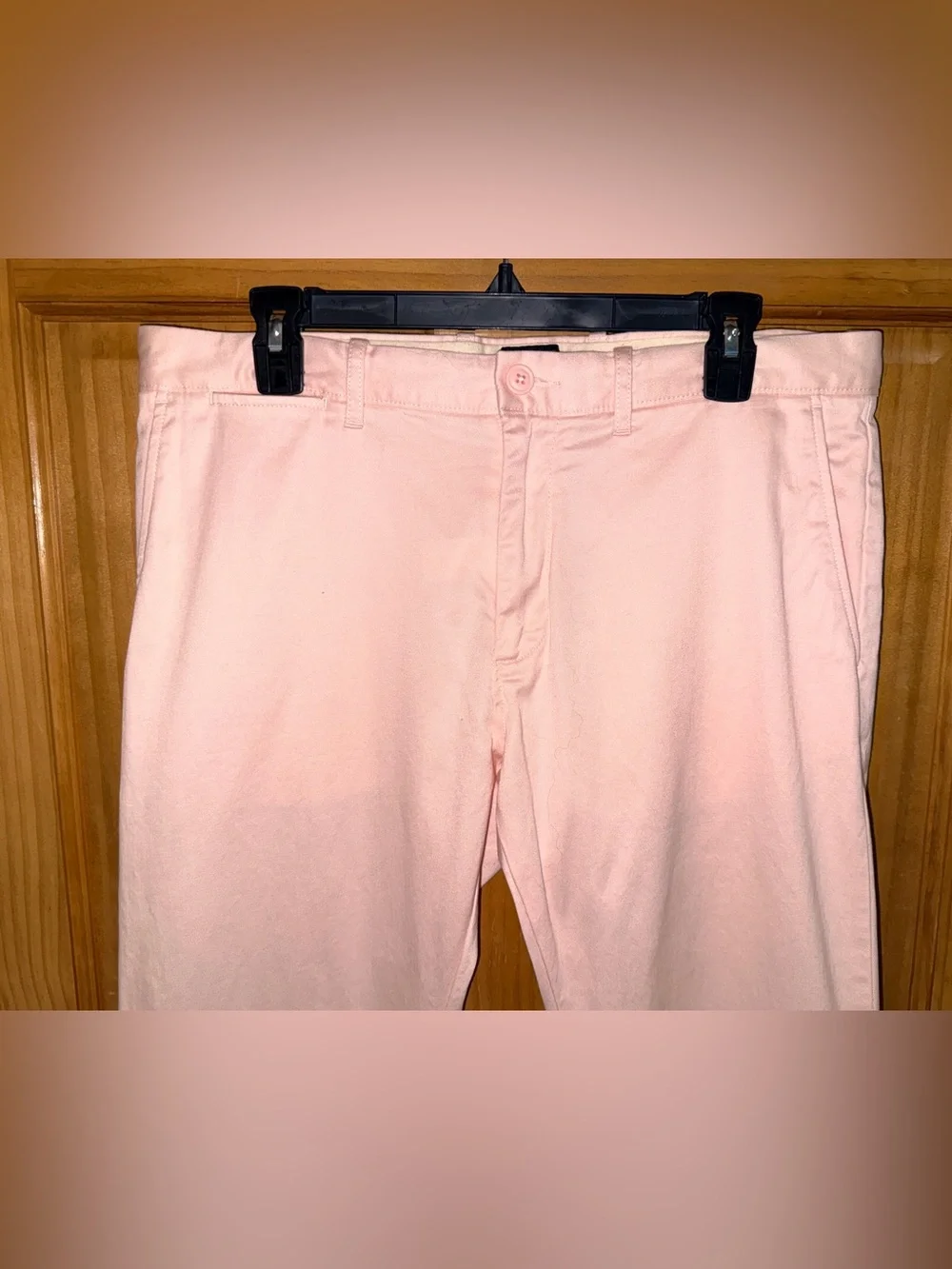 J. Crew Stretch Men’s Slim Chinos in Pale Pink-33”x30”-EC